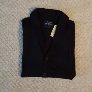 NWT Men's black button up cardigan